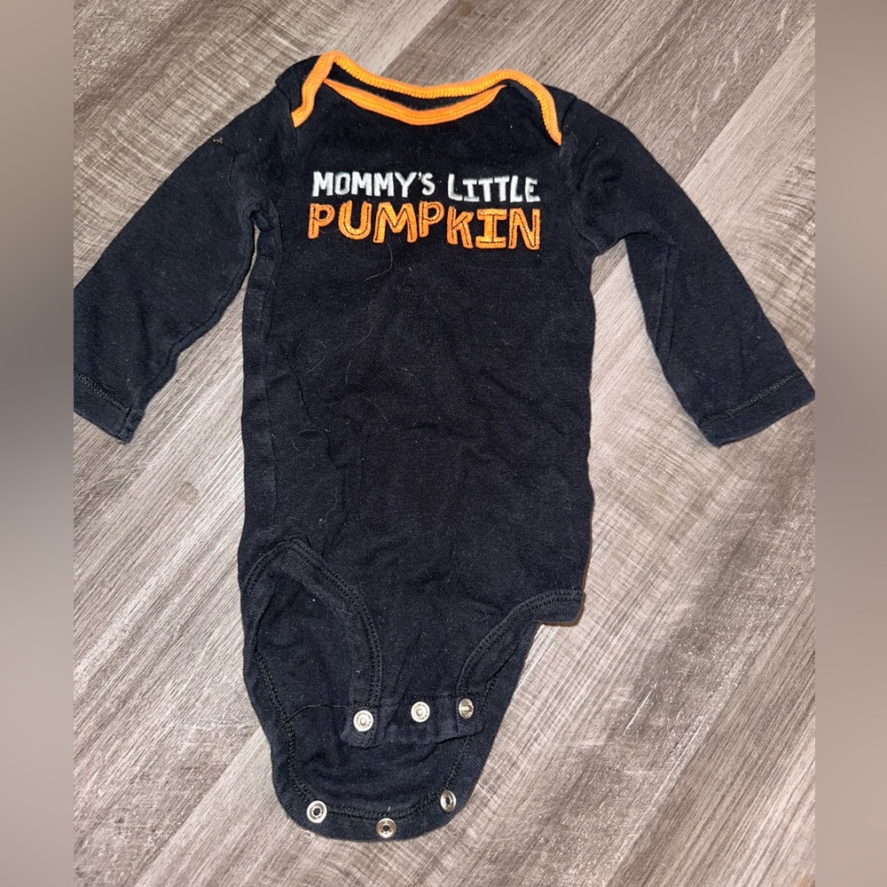 Carter's Black and Orange Pumpkin Bodysuit